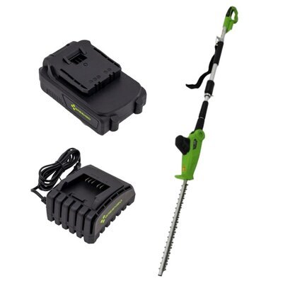 Nożyce do żywopłotu GREENSO UA0008 20V + Akumulator GREENSO UAO001 2.0 Ah 20V + Ładowarka GREENSO UAO003