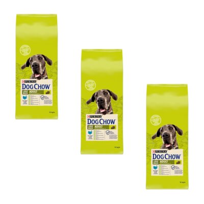 Karma dla psa DOG CHOW Adult Large Breed z Indykiem 3 x 14 kg