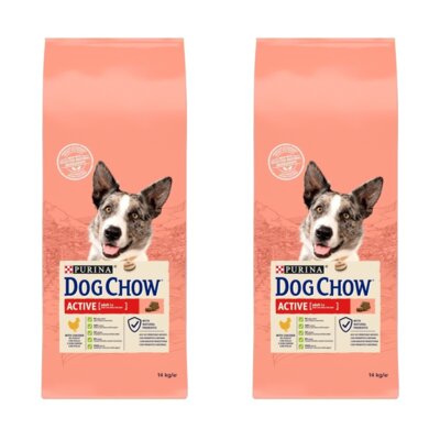 Karma dla psa PURINA Dog Chow Active z Kurczakiem 2 x 14 kg