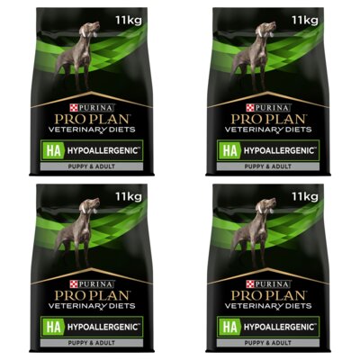 Karma dla psa PURINA Pro Plan Veterinary Diets Canine HA Hypoallergenic 4 x 11 kg