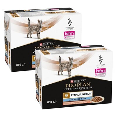 Karma dla kota PURINA Pro Plan Veterinary Diets Feline NF Renal Function Advance Care Łosoś 85 g (20 szt.)