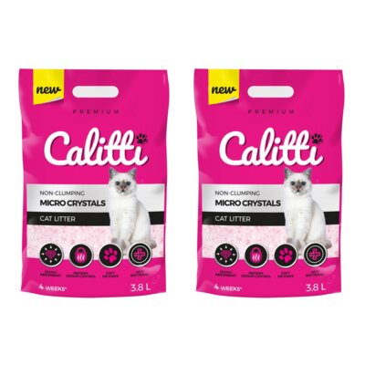 Żwirek dla kota CALITTI Micro Crystals 2 x 3.8 L