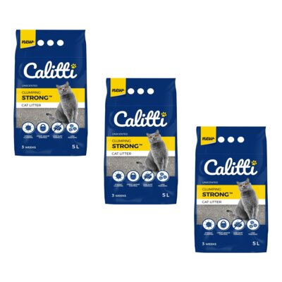 Żwirek dla kota CALITTI Strong 3 x 5 L