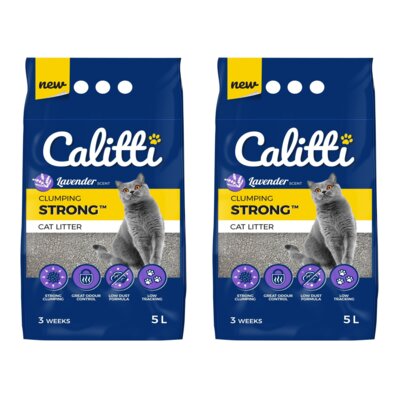 Żwirek dla kota CALITTI Strong Lavender 2 x 5 L