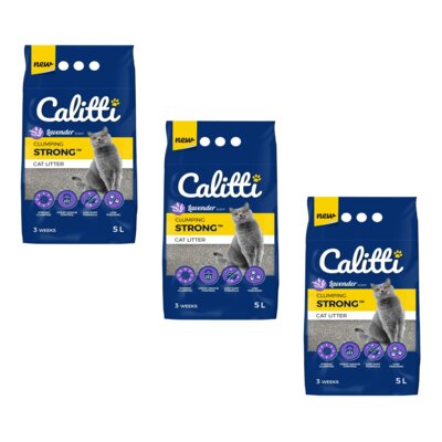 Żwirek dla kota CALITTI Strong Lavender 3 x 5 L