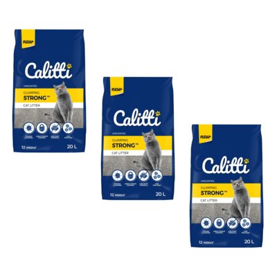 Żwirek dla kota CALITTI Strong 3 x 20 L