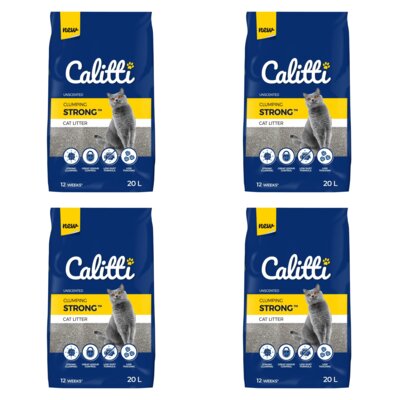 Żwirek dla kota CALITTI Strong 4 x 20 L