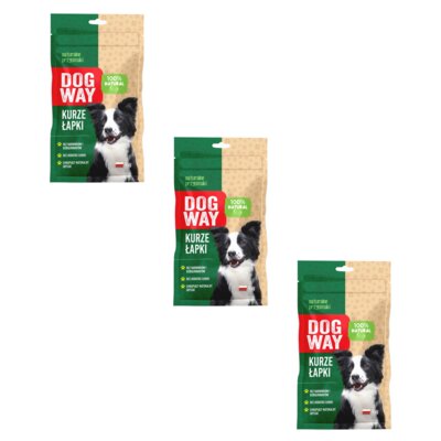 Przysmak dla psa DOGWAY 100% Natural Kurze łapki 3 x 45 g