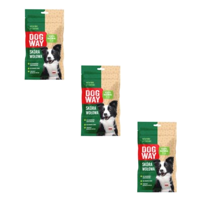 Przysmak dla psa DOGWAY Skóra Wołowa 3 x 60 g