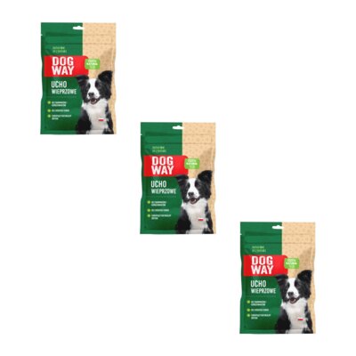 Przysmak dla psa DOGWAY Ucho Wieprzowe 3 x 35 g