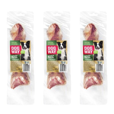 Przysmak dla psa DOGWAY 1 Natural Kość z szynki włoskiej 3 x 330 g