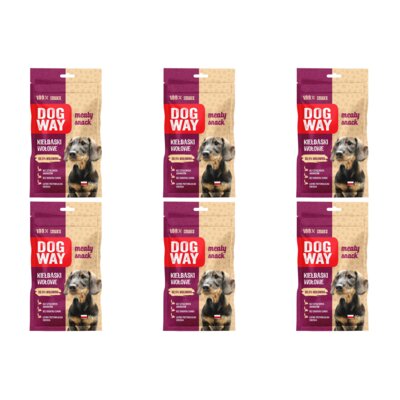 Przysmak dla psa DOGWAY Meaty Snack Kiełbaski wołowe 6 x 60 g