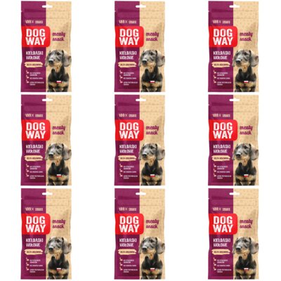 Przysmak dla psa DOGWAY Meaty Snack Kiełbaski wołowe 9 x 60 g