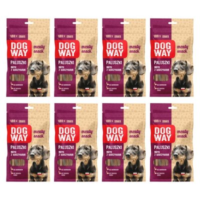 Przysmak dla psa DOGWAY Meaty Snack Paluszki Indyk z warzywami 8 x 70 g