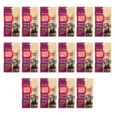 Przysmak dla psa DOGWAY Meaty Snack Paluszki Indyk z warzywami 16 x 70 g