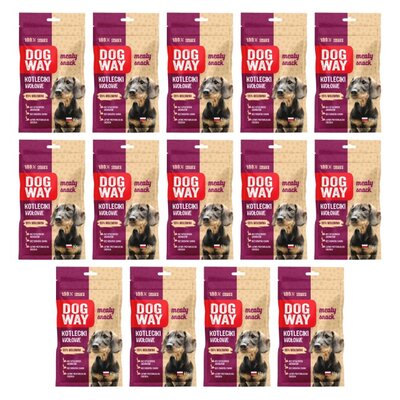 Przysmak dla psa DOGWAY Meaty Snack Kotleciki wołowe 14 x 60 g
