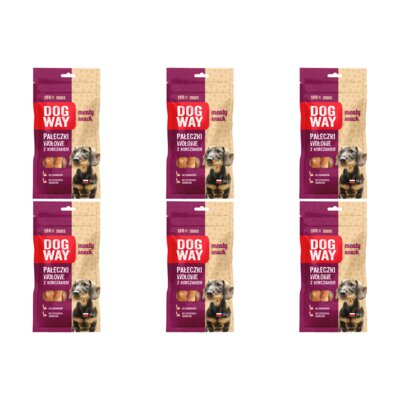 Przysmak dla psa DOGWAY Meaty Snack Wołowina z kurczakiem 6 x 50 g