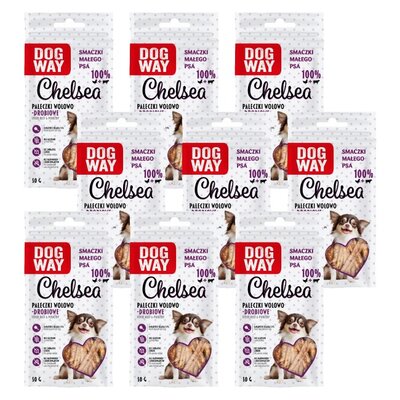 Przysmak dla psa DOGWAY Chelsea Wołowo-drobiowy 9 x 50 g