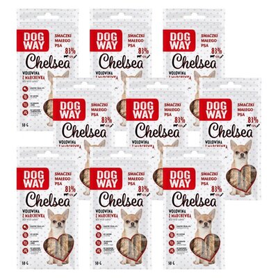 Przysmak dla psa DOGWAY Chelsea Wołowina z marchewką 9 x 50 g