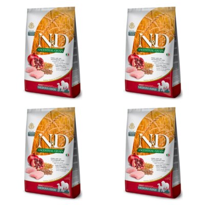 Karma dla psa FARMINA N&D Ancestral Grain Adult Kurczak z owocem granatu 4 x 2.5 kg