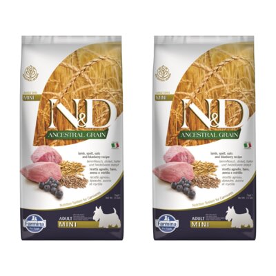 Karma dla psa FARMINA N&D Ancestral Grain Jagnięcina z orkiszem z owsem i borówką amerykańską 2 x 7 kg