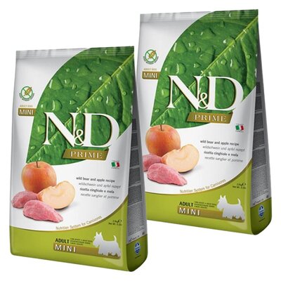 Karma dla psa FARMINA N&D Prime Dzik z jabłkiem 2 x 2.5 kg