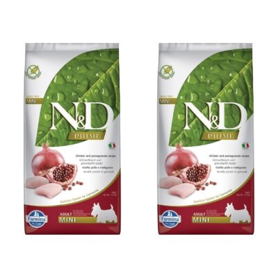 Karma dla psa FARMINA N&D Prime Kurczak i owoc granatu Adult Mini 2 x 7 kg