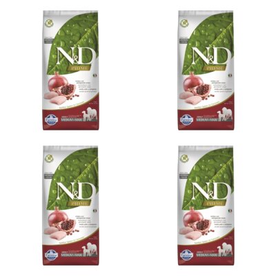 Karma dla psa FARMINA N&D Prime Kurczak i owoc granatu Adult Medium & Maxi 4 x 12 kg