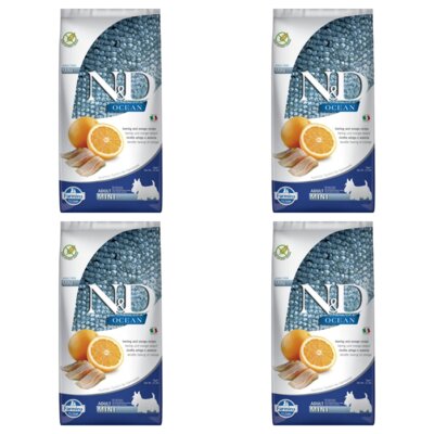 Karma dla psa FARMINA N&D Ocean Śledź i pomarańcza Adult Mini 4 x 7 kg