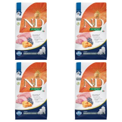 Karma dla psa FARMINA N&D GF Jagnięcina z dynią i jagodą 4 x 2.5 kg