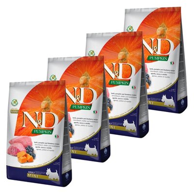 Karma dla psa FARMINA N&D Jagnięcina z dynią i borówką 4 x 2.5 kg