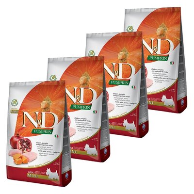 Karma dla psa FARMINA Kurczak z dynią i owoc granatu Adult Mini 4 x 2.5 kg
