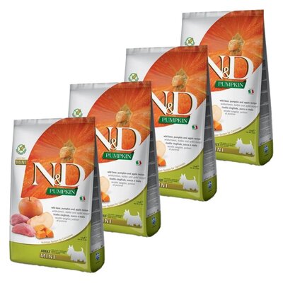 Karma dla psa FARMINA N&D Dzik z dynią i jabłkiem Adult Mini 4 x 2.5 kg