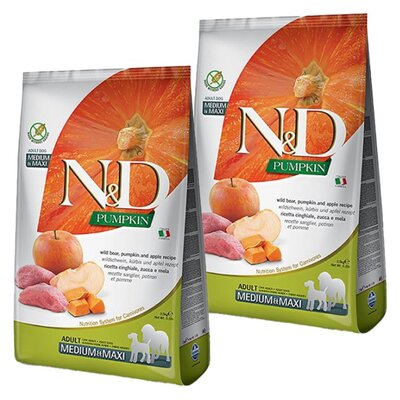 Karma dla psa FARMINA N&D Dziczyzna z dynią i jabłkiem Medium & Maxi 2 x 2.5 kg