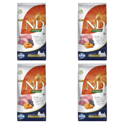 Karma dla psa FARMINA N&D Jagnięcina z dynią i borówkami Adult Mini 4 x 7 kg