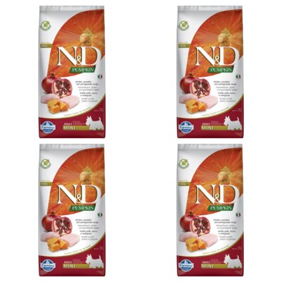 Karma dla psa FARMINA Kurczak z dynią i owoc granatu Adult Mini 4 x 7 kg