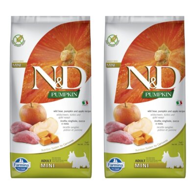 Karma dla psa FARMINA N&D Pumpkin Dziczyzna z dynią i jabłkiem 2 x 7 kg