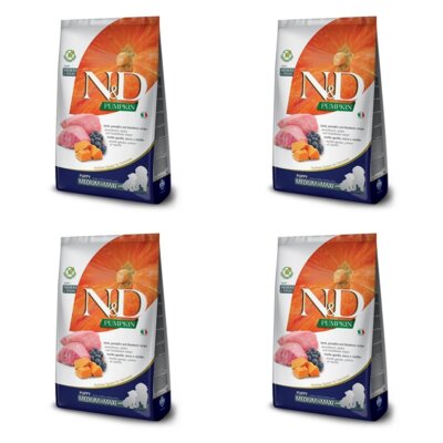 Karma dla psa FARMINA N&D Puppy Jagnięcina z dynią i borówką 4 x 12 kg