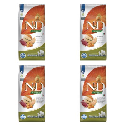 Karma dla psa FARMINA N&D Pumpkin Kaczka z dynią i melonem Kantalupa Adult Medium & Maxi 4 x 12 kg