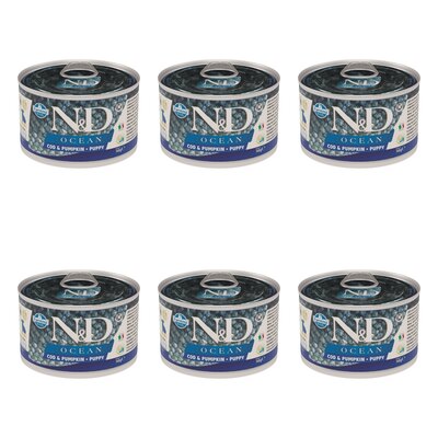 Karma dla psa FARMINA N&D Ocean Puppy Mini Dorsz z dynią 6 x 140 g