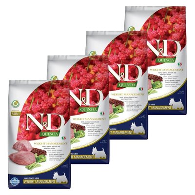 Karma dla psa FARMINA N&D Quinoa Dog Weight Management Adult Mini Jagnięcina 4 x 2.5 kg