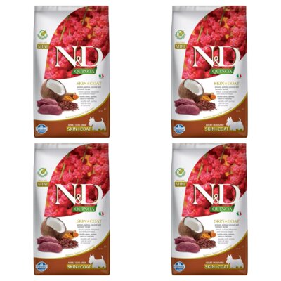 Karma dla psa FARMINA N&D Quinoa Skin & Coat Jeleń z kokosem 4 x 2.5 kg