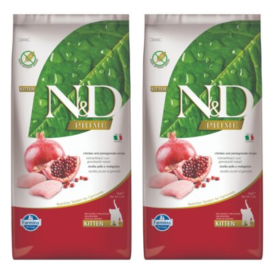 Karma dla kota FARMINA N&D Prime Cat Kurczak z owocem granatu Kitten 2 x 5 kg