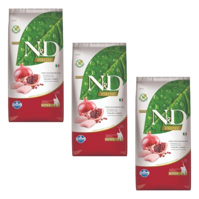 Karma dla kota FARMINA N&D Prime Cat Kurczak z owocem granatu Kitten 3 x 10 kg