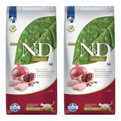 Karma dla kota FARMINA N&D Prime Cat Chicken & Pomegranate Neutered 2 x 10 kg
