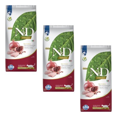 Karma dla kota FARMINA N&D Prime Cat Chicken & Pomegranate Neutered 3 x 10 kg
