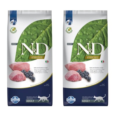 Karma dla kota FARMINA N&D Prime Jagnięcina z borówką 2 x 10 kg
