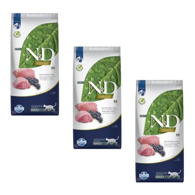 Karma dla kota FARMINA N&D Prime Jagnięcina z borówką 3 x 10 kg