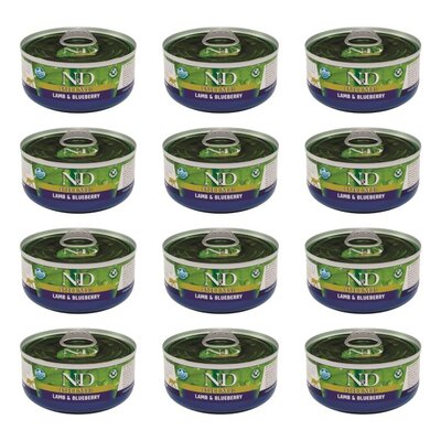 Karma dla kota FARMINA N&D Prime Jagnięcina z borówką 12 x 70 g