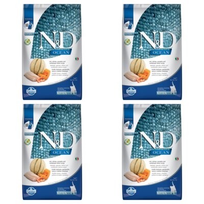 Karma dla kota FARMINA N&D Ocean Dorsz. krewetka. dynia i melon 4 x 5 kg